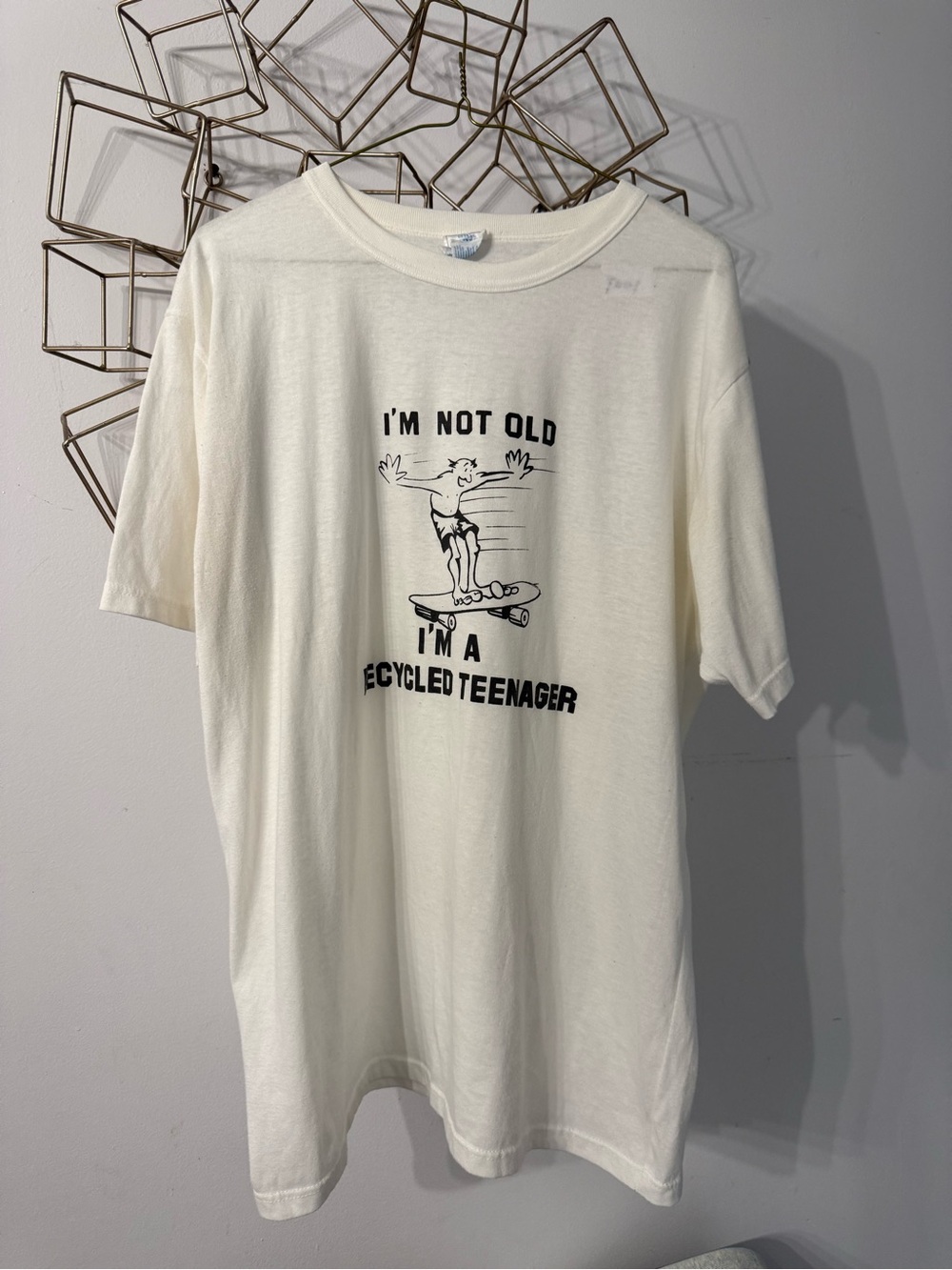 I'm Not Old Recycled Teenager Graphic Tee - White